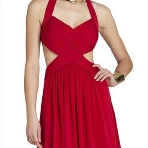 Bcbgmaxazria Dresses  RedHalter Cutout Dress | Color: Red | Size: XXS |